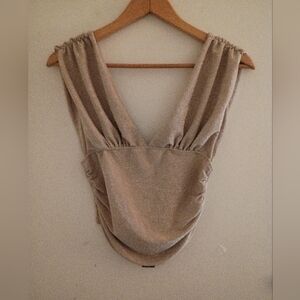 Fashion Nova Sparkling Gold Top